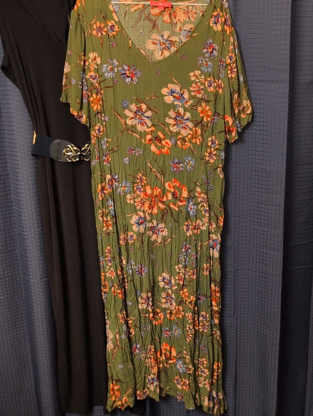 Like New Floral Maxi Crinkle Dress 14/16